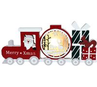 Netagon Xmas Haus Festive Light Up Led Wood Train