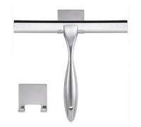 NETANY Shower Squeegee, 12-Inch Silver Squeegee, All-Purpose Stainless Steel Squeegee for Bathroom, Shower Doors, Mirrors, Tiles and Car Windows - 100% Streak Free