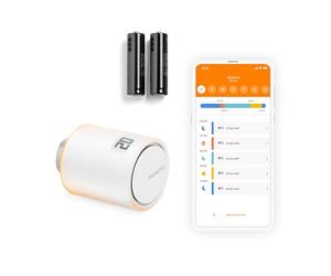 Netatmo Additional Smart Radiator Valve, Room control, Save Heating Costs, Add-on for Netatmo Thermostat and for collective or district heating, 2 add. batteries, works with voice assistants, NAV -AMZ
