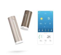 Netatmo Original 2nd Generation Weather Station | Indoor & Outdoor | Temperature, Humidity, Air Quality, UV, Pollen, Weather Forecast | Compatible Apple Home, Alexa, Google Home - Sand - NWS-S-EC