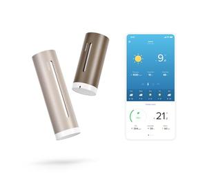 Netatmo Original 2nd Generation Weather Station | Indoor & Outdoor | Temperature, Humidity, Air Quality, UV, Pollen, Weather Forecast | Compatible Apple Home, Alexa, Google Home - Sand - NWS-S-EC