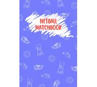 Netball Matchbook, Notebook, Team Planner, Journal, Playbook - Blue & Red Team Colours
