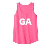 Netball Position Training Vest for Goal Attack Player GA Tank Top, Women, Neon Pink, Medium