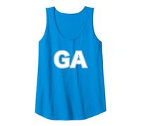 Netball Position Training Vest for Goal Attack Player GA Tank Top, Women, Sapphire Blue, Large