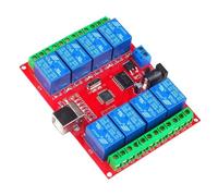 Netbiio 12V 8 Channel USB Relays Control Switches Programmable Computer Control Switches for Home Intelligent Controller Home Automation Relays