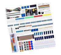 Netbiio Electronics Component Starter Set with Breadboard Power Module | Resistors, Capacitors, LEDs, Wiring Leads for Beginner Circuit Learning, Classroom Practice, Maker Projects