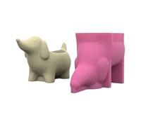 Netbiio Silicone Flower Vase Mold Dachshund Dog Shape Flexible Ornament Molds Silicone Flowerpot Mold Planter Molds for Planter