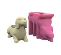 Netbiio Silicone Flower Vase Mold Dachshund Dog Shape Flexible Ornament Molds Silicone Flowerpot Mold Planter Molds for Planter