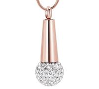 [Netbiio] Stainless Steel Cremation Locket Memorial Necklace Casual Formal Keepsake Jewelry for Ashes and Hair Loving Pet Pets Lost Memorial