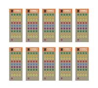 NETCH 10 Rifle Scope Turret Sticker Sheets - Scope Dope Stickers for Long Range Shooting and Hunting - Use with Dope Card, Raging/Range Card, or DOPE