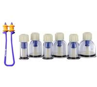 NETCLUB 7pc Acupressure kit Anti Cellulite Vacuum Cup Vacuum Cupping Rotating Cupping Set Magnet Massage Hijama Cupping Cup Jar Vacuum Cupping Cup Set Hijama Therapy Single Plastic body Massager