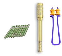 NETCLUB Acupressure kit Acupuncture Pure Moxa Stick for moxibustion Rolls Burn Wood Traditional Massager rolls with Sujok Moxa stand Copper with finger care fitness kit pain and stress relief