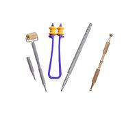 NETCLUB Acupressure kit Sujok Jimmy Set of 3 With Copper Roller Jimmy Steel - Twin Head with finger care body massager pain and stress jimmy meridian point press pen fitness kit