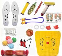 NETCLUB Acupressure Kit Sujok kit Combo Kit For Stress Pain Relief Natural Care Bio-Magnetic Power Foot Mat & Shoe Sole Foot Roller Pyramidal Cuts Fitness kit body Massager
