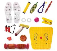 NETCLUB Acupressure Massager Items Combo Tools For Stress and Pain Relief (Natural Care) With Various Types of Massager, Rollers, Jimmy, Power Foot Mat, Magnetic Finger Clip + Shoe Sole(Cut to Size)