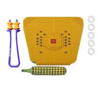 NETCLUB Acupressure Massager Tools Combo Kit With Yoga Foot Mat With Magnets Karela Wooden 5 Rings For Massage For Stress & Pain Relief Acupressure Tool Kit Massager