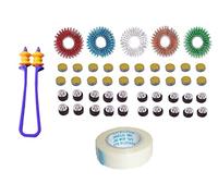 NETCLUB Acupressure New Sujok Therapy Kit 20Pc Byol Magnet, 20Pc Star Magnet, 5Pc Sujok Ring and 1Pc Paper Tape with advance finger care massager fitness kit