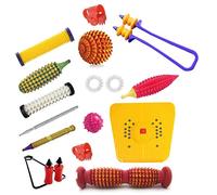 NETCLUB NC157 Acupressure Massager Tools Kit Combo with Finger Massager & Foot Roller, Foot Mat- Pyramidal Cuts fitness kit advance home gym mini