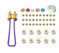 NETCLUB Sujok Therapy Acupressure Kit Byol Point Set of 30 chakra Set of 10 Magnets Finger Massager Rings Set of 5 Surgical tape free advance finger care body Massager