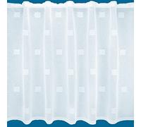 NetCurtainsUK Cuba White Great Value Semi Plain Net Curtain Sold By The Metre (Drop: 137cm (54'')) (CUBANET01)