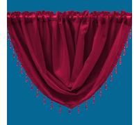 NetCurtainsUK Plain Beaded Voile Swags Net Curtains Voile Swag Valance Pelmet (Red), 56cm (22'') Wide x 45cm (18'') Drop Approx (HMPVBS01)