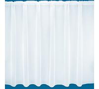 NetCurtainsUK Plain Lead Weighted Voile Net Curtain in White - ''Lyon'' (Drop: 60cm (24'')), LYONNET01