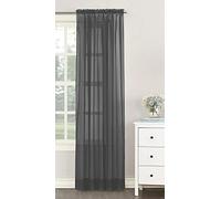 NetCurtainsUK Single Plain Voile Net Curtain Sheer Panels Slot Top Heading (Grey, 140cm (55'') Wide x 137cm (54'') Drop) (HMPVP01)