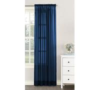 NetCurtainsUK Single Plain Voile Net Curtain Sheer Panels Slot Top Heading (Navy, 140cm (55'') Wide x 229cm (90'') Drop) (HMPVP01)