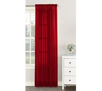NetCurtainsUK Single Plain Voile Net Curtain Sheer Panels Slot Top Heading (Red, 140cm (55'') Wide x 205cm (81'') Drop) (HMPVP01)