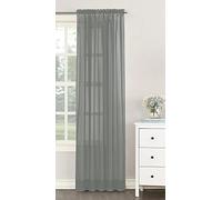 NetCurtainsUK Single Plain Voile Net Curtain Sheer Panels Slot Top Heading (Silver, 140cm (55'') Wide x 122cm (48'') Drop) (HMPVP01)