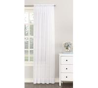 NetCurtainsUK Single Plain Voile Net Curtain Sheer Panels Slot Top Heading (White, 140cm (55'') Wide x 137cm (54'') Drop) (HMPVP01)