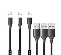 NetDot 10th Generation USB-C Magnetic Cable,Fast Charging and Data Transfer for Type-C Smartphones Samsung S10/9/8/Note9,LG,Sony Xperia,Google Pixel and more(1.5m/3 pack black)
