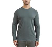 netdraw Men's Ultra Soft Bamboo Viscose Long Sleeve T-Shirt Crew Neck Comfy Lightweight Casual Pajama Lounge Shirt, Oil Grey, XL