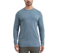 netdraw Men's Ultra Soft Bamboo Viscose Long Sleeve T-Shirt Crew Neck Comfy Lightweight Casual Pajama Lounge Shirt, Steel Blue, Large