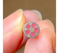 NETFEN Mosaic Rivets, 6mm Colored Resin Filling Mosaics Pin Rivets, for Knife Handle Decorative Material, Length 60mm 1pcs (Color : Red)