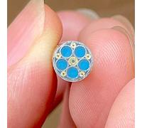 NETFEN Mosaic Rivets, 6mm Colored Resin Filling Mosaics Pin Rivets, for Knife Handle Decorative Material, Length 60mm 1pcs (Color : Blue)