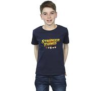 Netflix Boys Stranger Things Comic Heads T-Shirt Navy Blue 12-13 Years