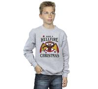Netflix Boy's Stranger Things Hellfire Christmas Sweatshirt in Grey | Size: 12-13 Years Netflix Grey 12-13 Years