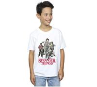 Netflix Boy's Stranger Things Retro Bikers T-Shirt in White | Size: 12-13 Years Netflix White 12-13 Years