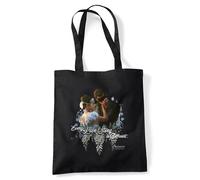 Netflix Bridgerton Benedict & Sophie Grocery Travel Reusable Tote Bag, Black Netflix Black