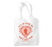 Netflix Bridgerton Love & War Lady Whistledown Reusable Tote Bag, White Netflix White