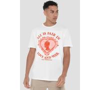 Netflix Bridgerton Love & War Lady Whistledown T-Shirt, White | Size: Medium Netflix White M