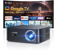 【Netflix Disney+BBC Player/Google TV】Projector 4K Support,36000Lumen Smart Auto Focus/Keystone FHD 1080P Projector Google Voice Control,300''Display WiFi6 Bluetooth5.2 HDR Video Projectors for Bedroom