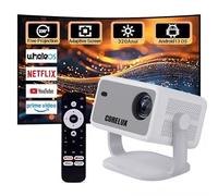 【Netflix/Disney/Google TV】CoreLux 4k Smart Projector with Auto Focus & Keystone, Native 1080P, 4K Support, WiFi 6 & Bluetooth 5.2, Ultra Quiet, 120° Stand, Home Cinema for Smartphone PS5