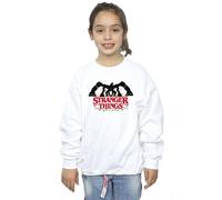 Netflix Girl's Stranger Things Demogorgon Christmas Lights Sweatshirt in White | Size: 7-8 Years Netflix White 7-8 Years