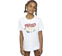 Netflix Girl's Stranger Things Friends Don´t Lie Hands Cotton T-Shirt in White | Size: 12-13 Years Netflix White 12-13 Years