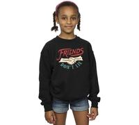 Netflix Girl's Stranger Things Friends Don´t Lie Hands Sweatshirt in Black | Size: 7-8 Years Netflix Black 7-8 Years