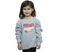 Netflix Girl's Stranger Things Friends Don´t Lie Hands Sweatshirt in Grey | Size: 12-13 Years Netflix Grey 12-13 Years