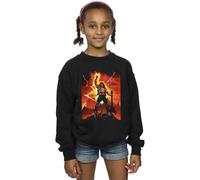 Netflix Girl's Stranger Things Hell Guitar Sweatshirt in Black | Size: 7-8 Years Netflix Black 7-8 Years