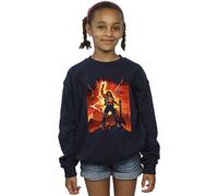 Netflix Girl's Stranger Things Hell Guitar Sweatshirt in Navy | Size: 7-8 Years Netflix Navy 7-8 Years